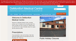 Desktop Screenshot of demontfortmedicalcentre.co.uk