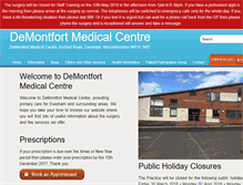 Tablet Screenshot of demontfortmedicalcentre.co.uk
